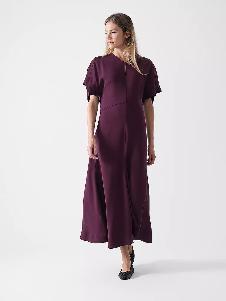 BOSS | Midikleid | Rojo oscuro