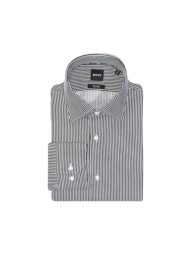 BOSS | Nombre del producto: Camisa Regular Fit JOE
Marca: BOSS
Color: negro
Categorías: Moda, Hombre

Largo de manga: Manga larga
Material: Algodón
Forma del cuello: Cuello Kent
Diseño: Rayas
Corte (Prendas superiores): Regular
Estilo: Smart Business | Negro