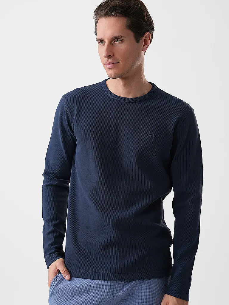 BOSS | Nombre del producto: Camiseta de manga larga TEMPESTO | Azul