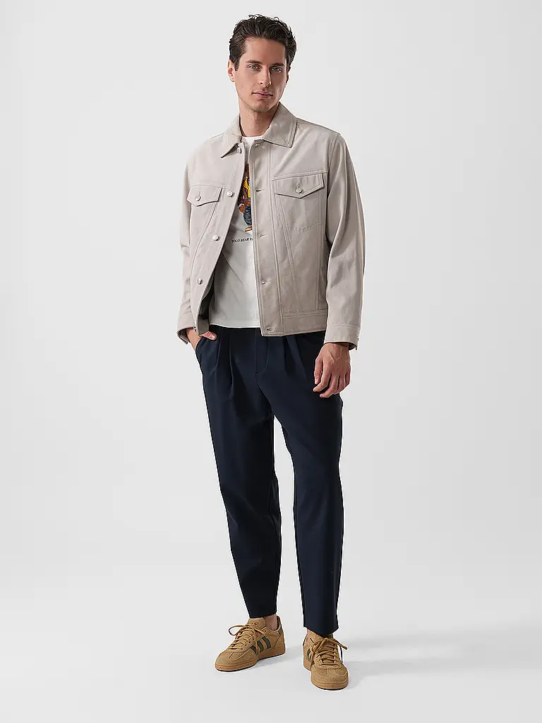 BOSS | Nombre del producto: Chaqueta de cuero JOHOT | Beige