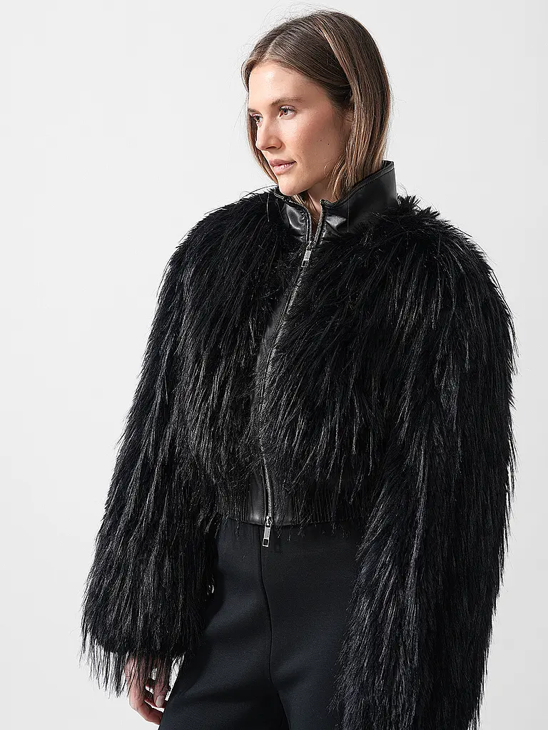 BOSS | Nombre del producto: Chaqueta de efecto piel CECOOL | Negro