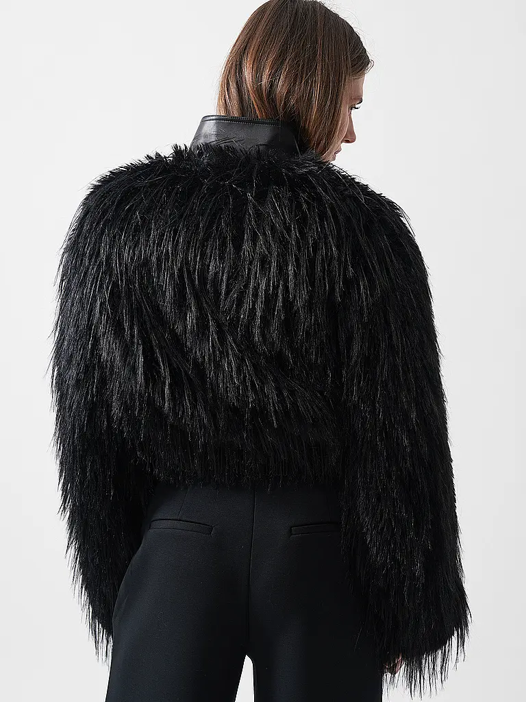 BOSS | Nombre del producto: Chaqueta de efecto piel CECOOL | Negro