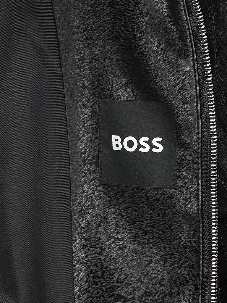 BOSS | Nombre del producto: Chaqueta de efecto piel CECOOL | Negro