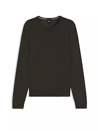 BOSS | Nombre del producto: Pullover Slim Fit LENO-P | Verde oscuro