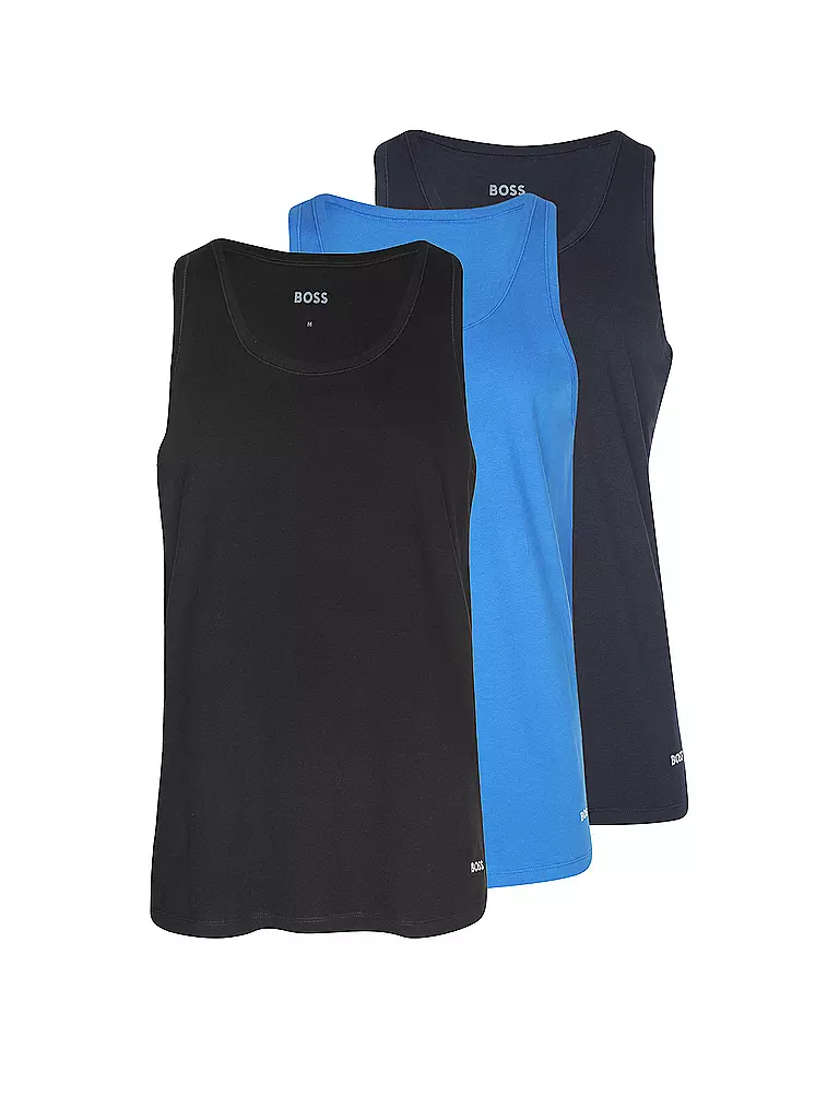 BOSS | Paquete de 3 camisetas de tirantes open miscellaneous | Negro