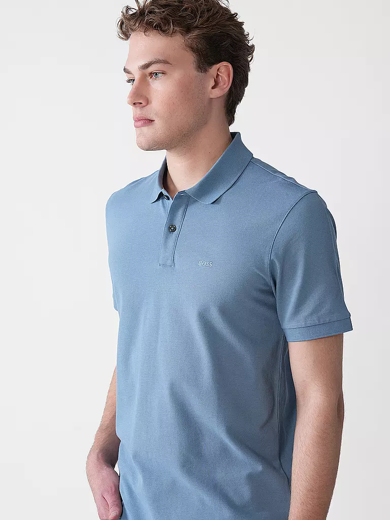 BOSS | Polo Regular Fit PALLAS | Azul claro