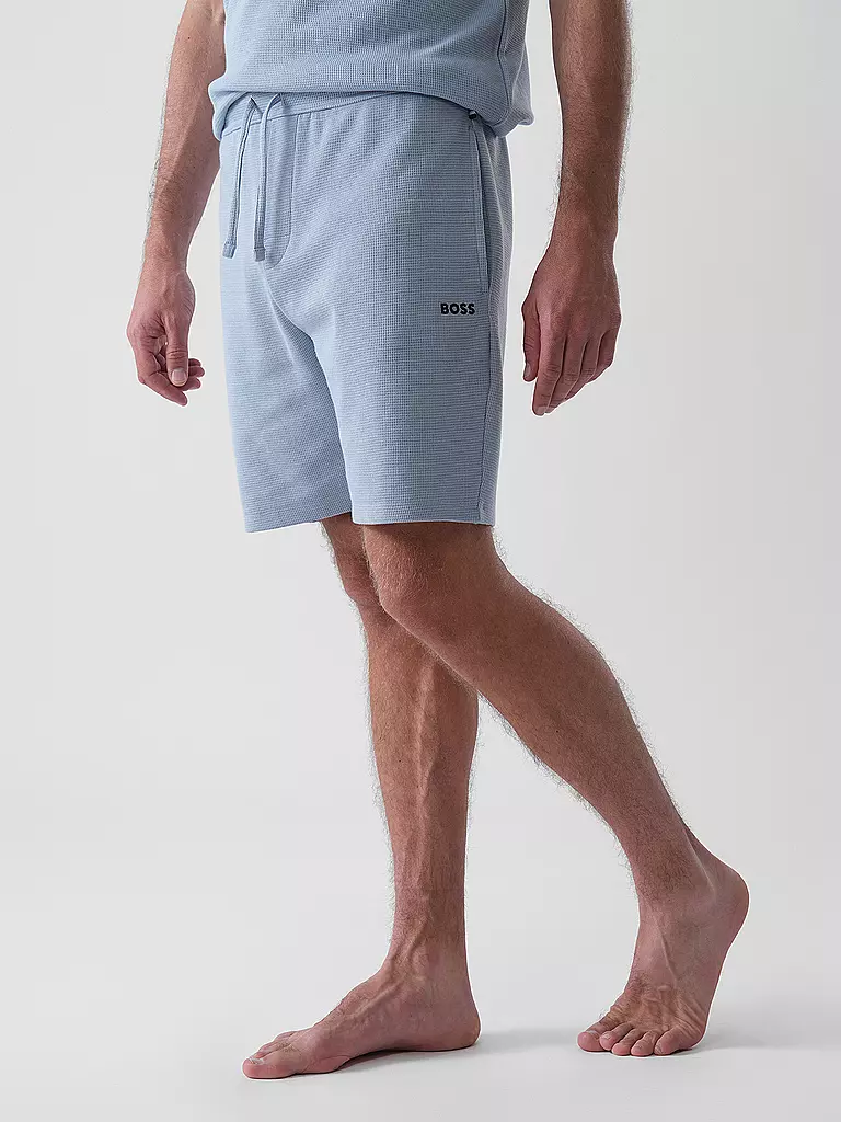 BOSS | Pyjamahose - Shorts | Azul claro