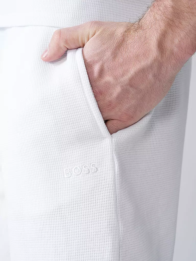 BOSS | Pyjamahose - Shorts | Blanco