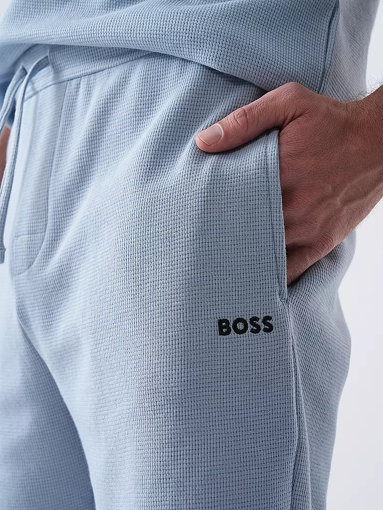 BOSS | Pyjamahose - Shorts | Azul claro