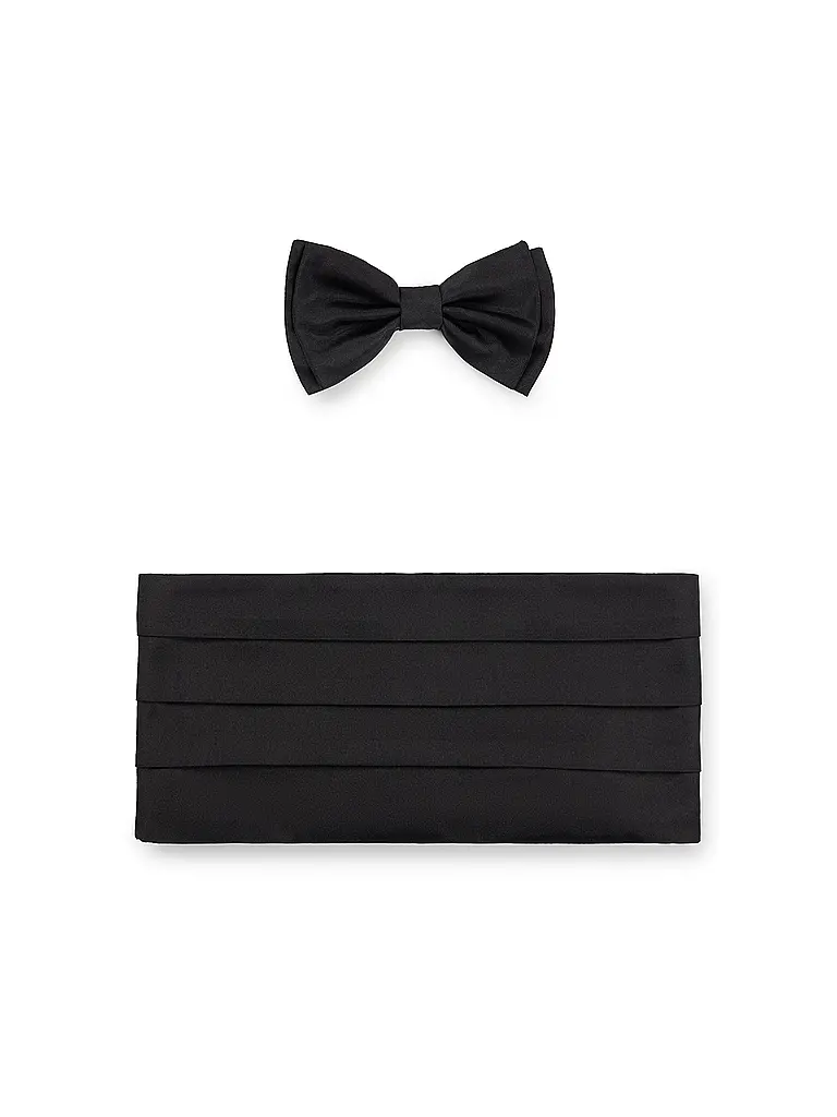 BOSS | Set de 2 piezas de fajín y pajarita | Negro