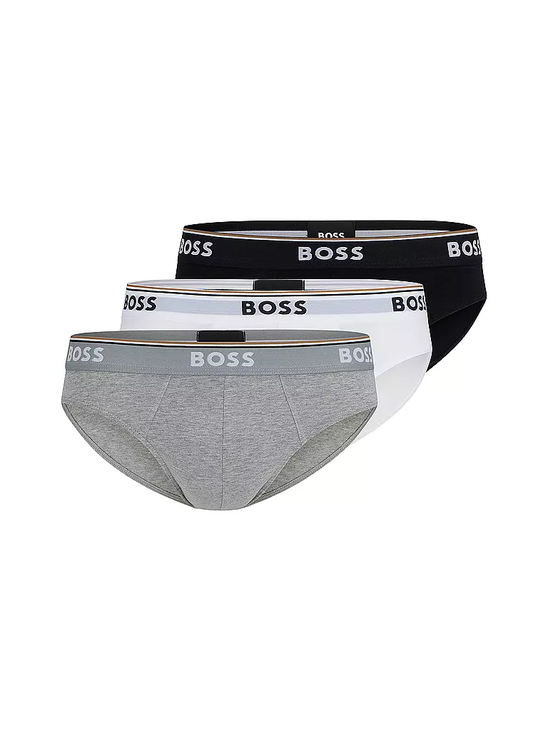 BOSS | Slip paquete de 3 blanco | Negro