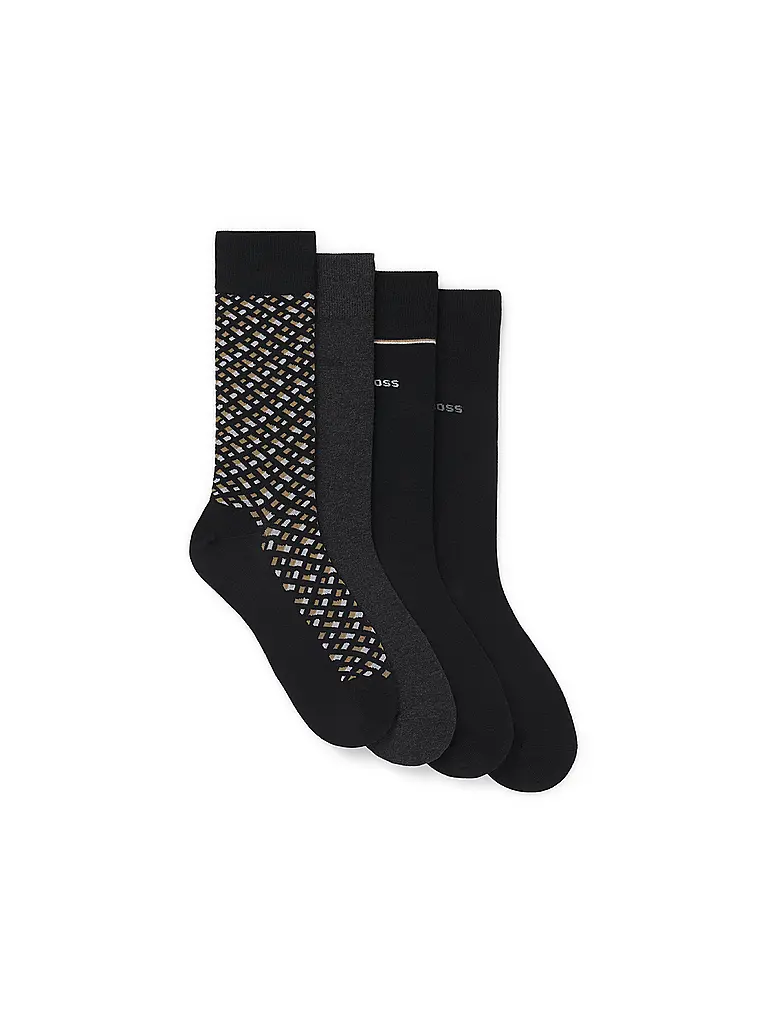 BOSS | Socken 4er Pkg. black | Negro