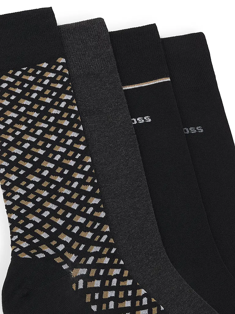 BOSS | Socken 4er Pkg. black | Negro