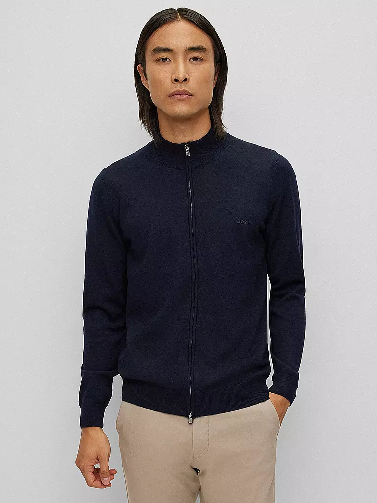 BOSS | Strickjacke BALONSO | Azul oscuro