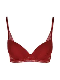 BOSS | Sujetador con aros HALF PAD_PEONY LACE rojo oscuro | Rojo oscuro