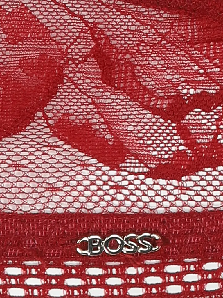 BOSS | Sujetador con aros HALF PAD_PEONY LACE rojo oscuro | Rojo oscuro