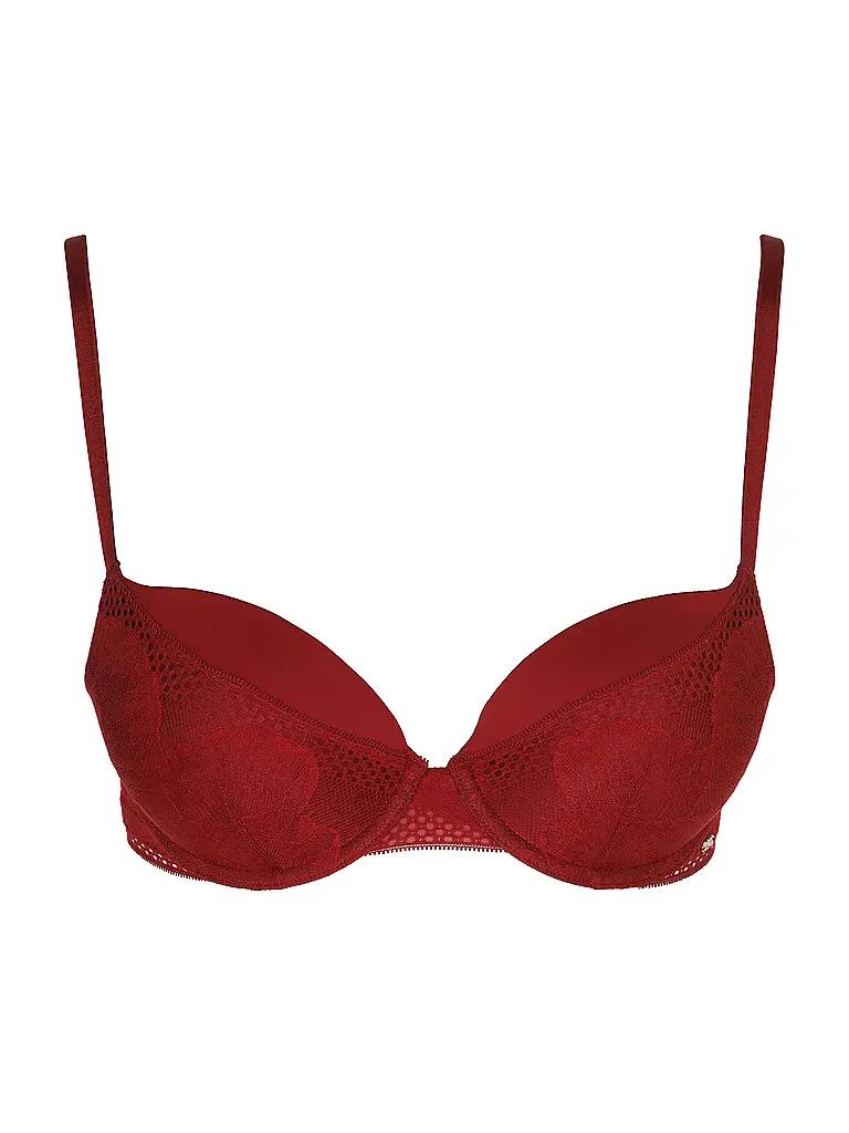 BOSS | Sujetador Push Up PEONY LACE | Rojo oscuro