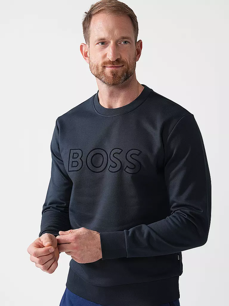 BOSS | Sweater SOLERI | Azul oscuro