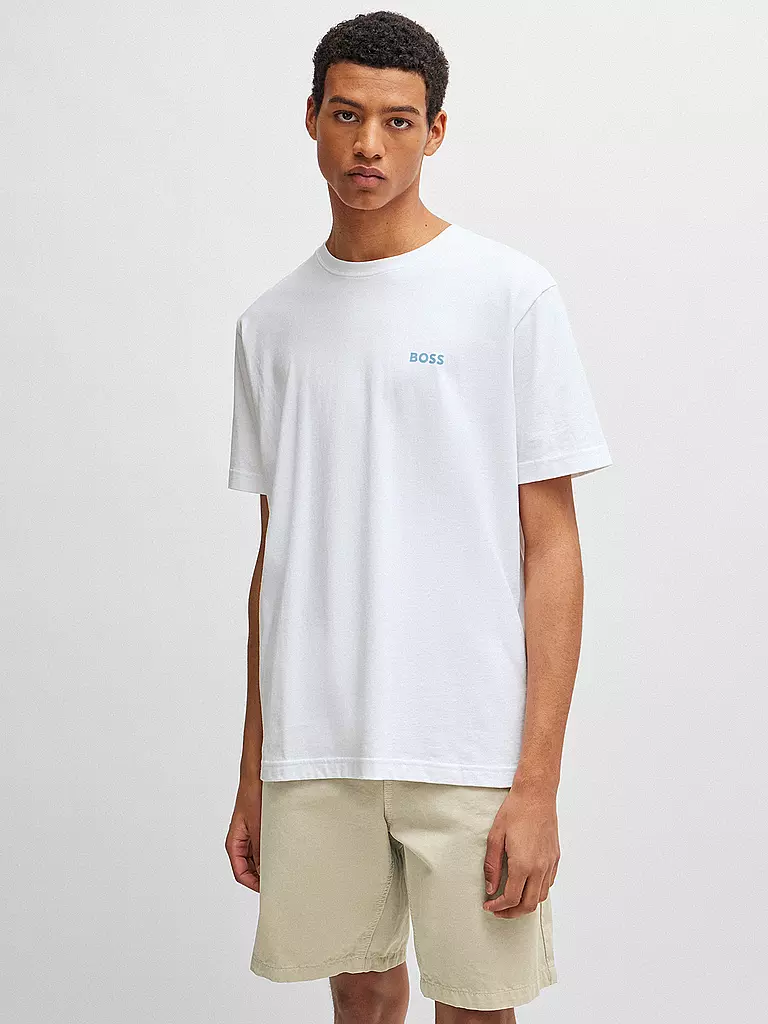 BOSS | T-Shirt Comfort Fit TE_CORAL | Blanco