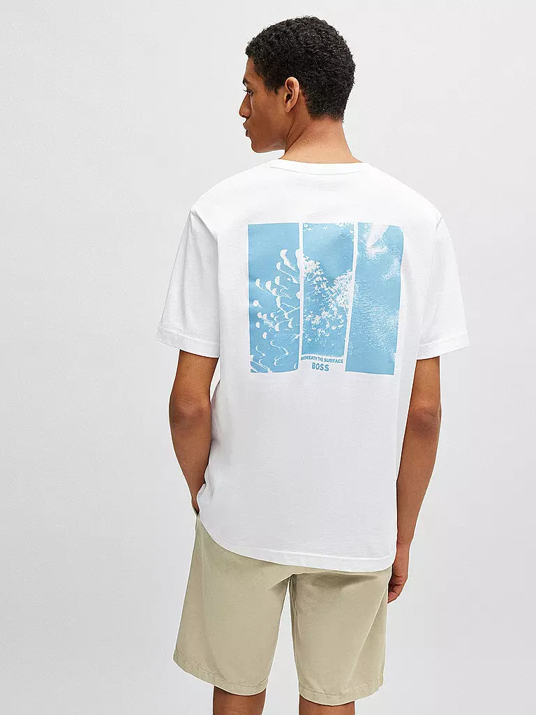 BOSS | T-Shirt Comfort Fit TE_CORAL | Blanco
