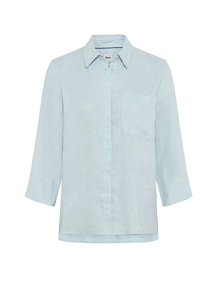 Blusa de lino VICKI azul claro 40