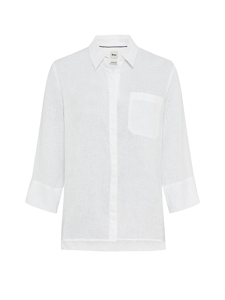 Blusa de lino VICKI blanco 42
