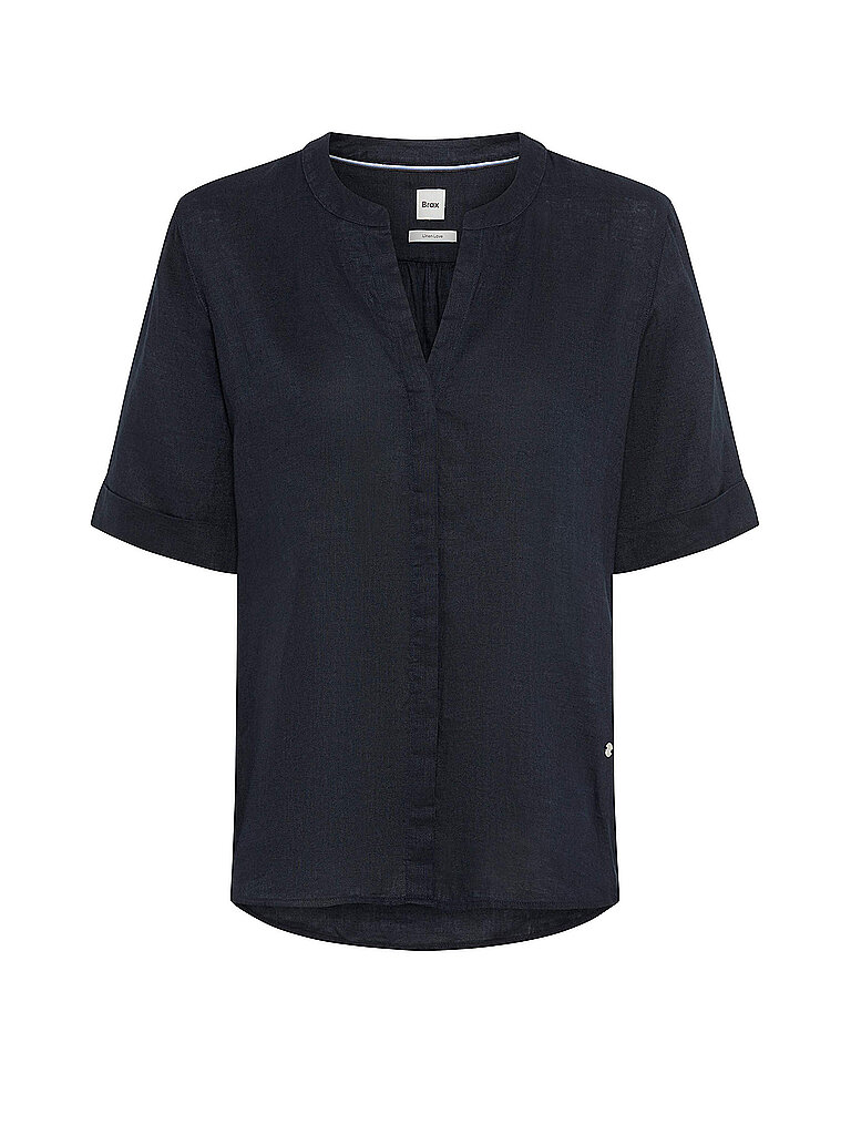 Blusón de lino VERI azul oscuro 40