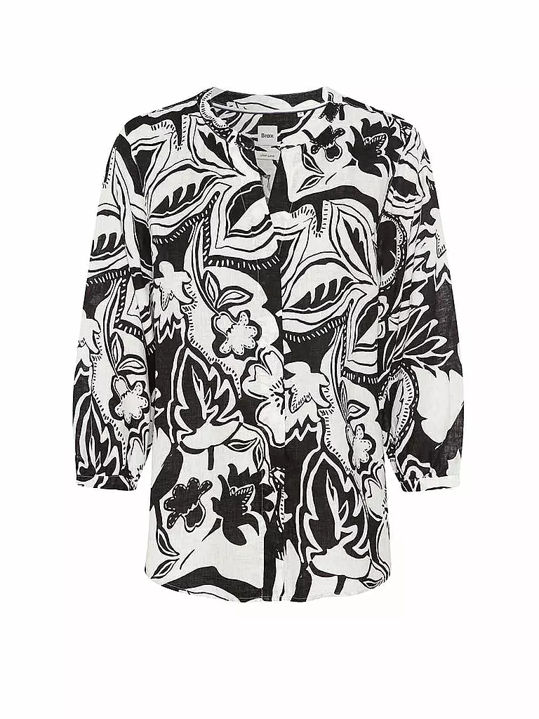 BRAX | Blusa de lino VELIA
Marca: BRAX
Color: negro
Categorías: Moda, Mujer
Etiquetas: Tallas grandes

Largo de manga: Manga 3/4
Escote: Escote túnica
Material: Lino
Estampado: Estampado
Corte (Prenda exterior): Regular
Estilo: Casual
Detalles: Fruncido | Negro