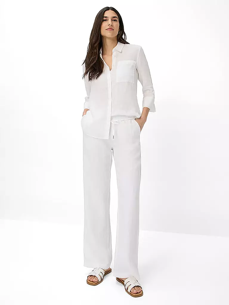 BRAX | Blusa de lino VICKI | Blanco