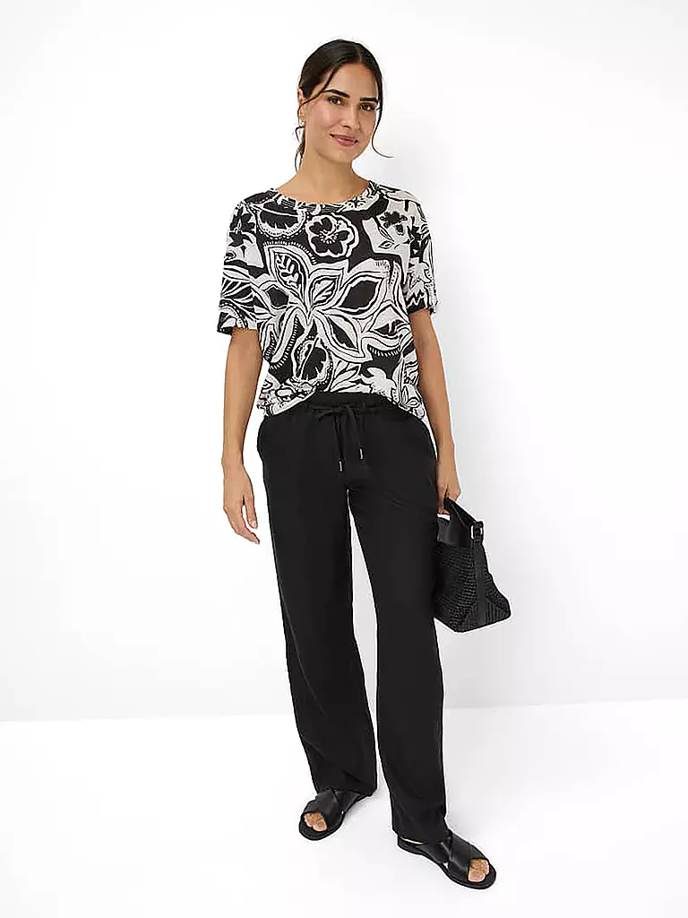 BRAX | Camiseta de lino CANDICE | Negro