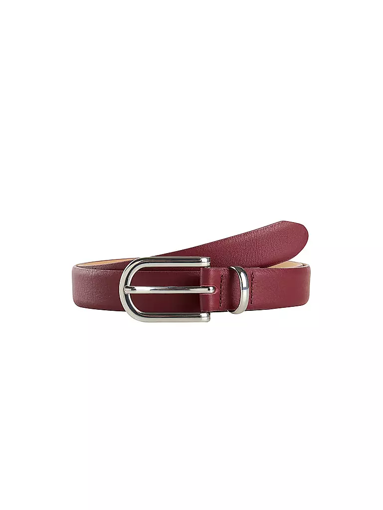BRAX | Cinturón de cuero | Rojo oscuro