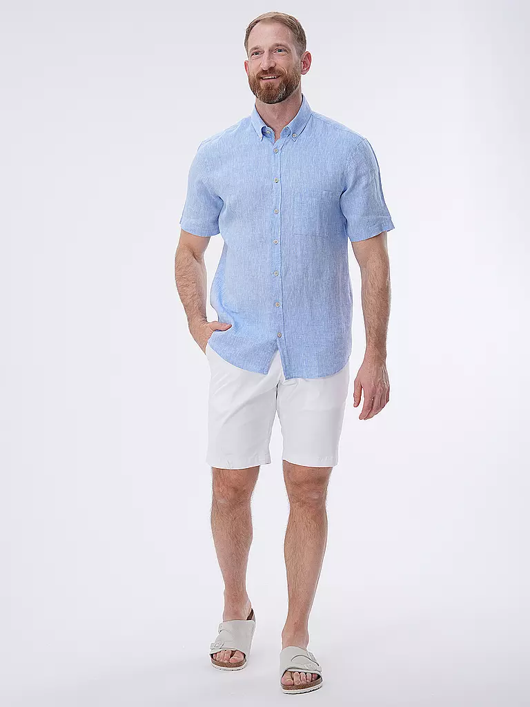 BRAX | Leinenhemd DAN | Azul claro