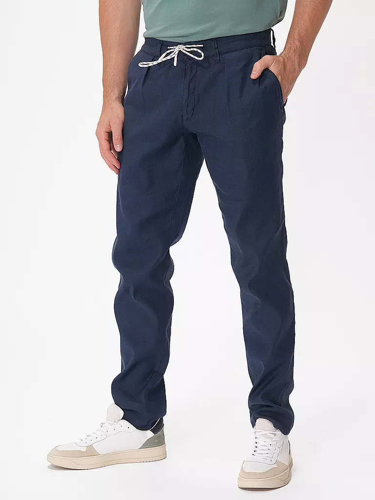 BRAX | Leinenhose Modern Fit FABIO K  | Azul oscuro