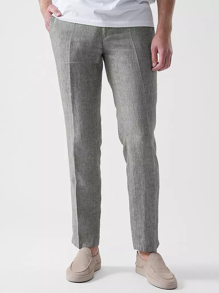 BRAX | Pantalón de lino Modern Fit FELIX LC | Oliva