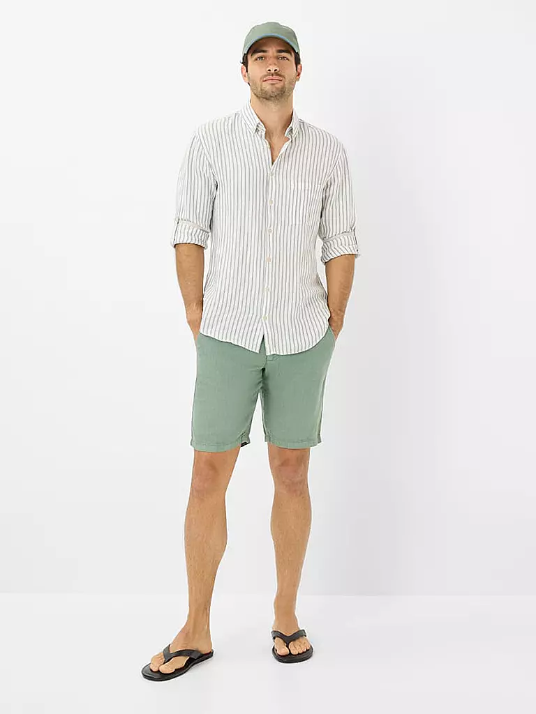 BRAX | Shorts de lino BALU | Oliva