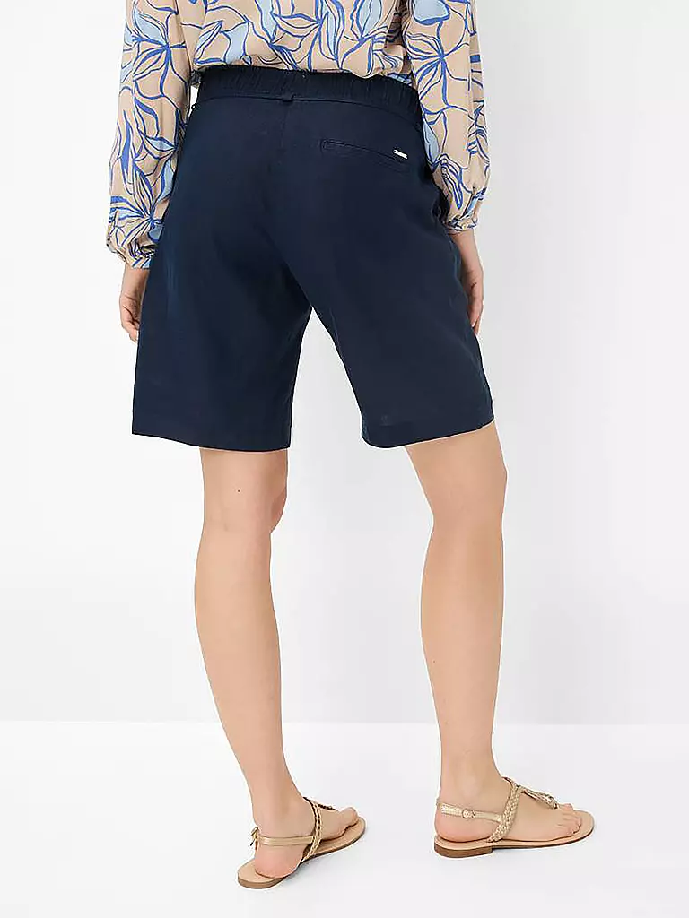 BRAX | Shorts de lino MEL B | Azul oscuro