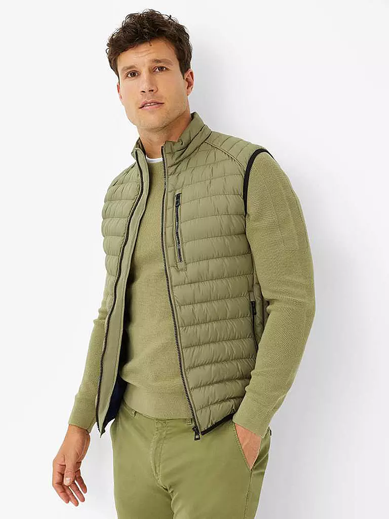 BRAX | Steppgilet WILLIS | Verde claro