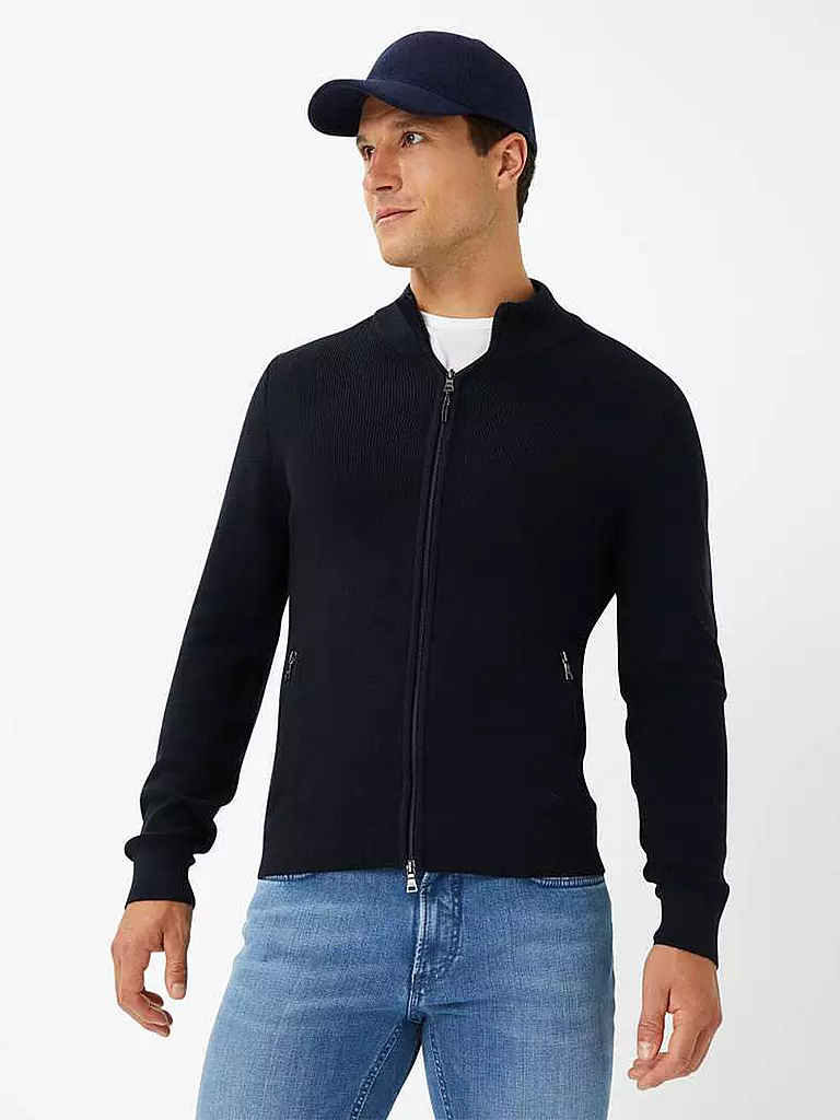 BRAX | Strickjacke JOHN | Azul oscuro
