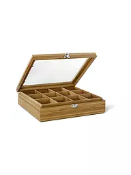 BREDEMEIJER | Caja de té de bambú con 12 compartimentos | Marrón
