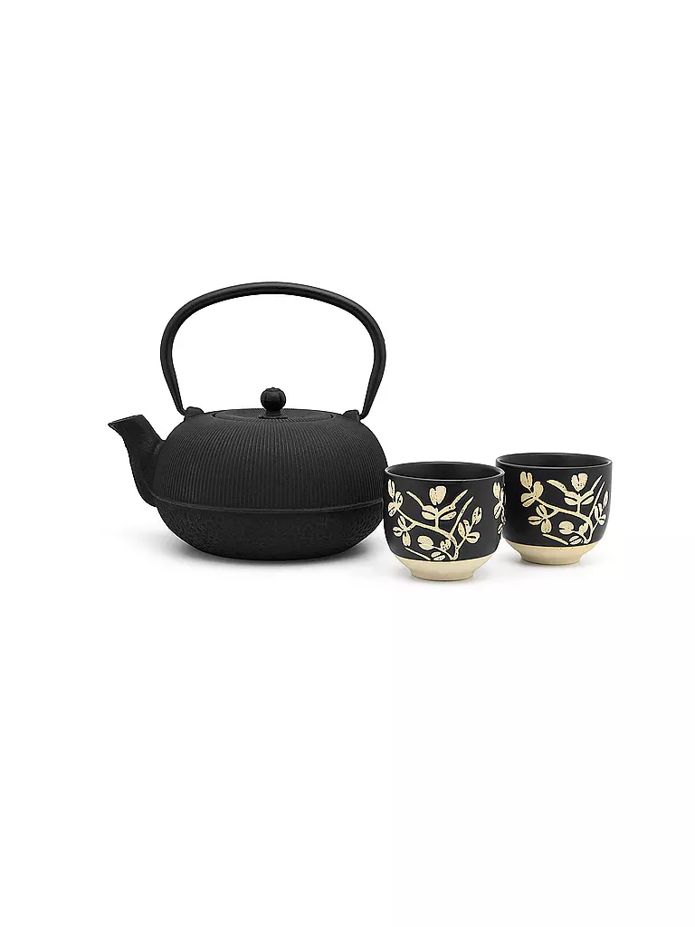 BREDEMEIJER | Juego de té Sichuan 3 piezas 1 l de hierro fundido/negro | schwarz