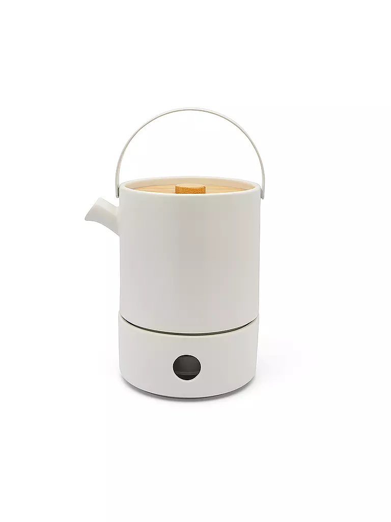 BREDEMEIJER | Juego de té UMEA 1,2 l Blanco/Bambú | weiss