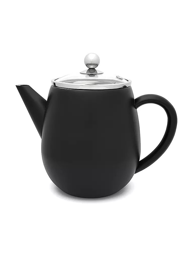 BREDEMEIJER | Tetera Duet® Eva 1,1L de doble pared Negro/Vidrio | schwarz