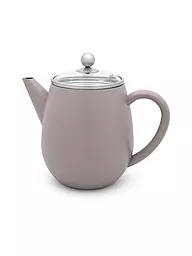 BREDEMEIJER | Tetera Duet® Eva 1,1L de doble pared Negro/Vidrio | Gris claro
