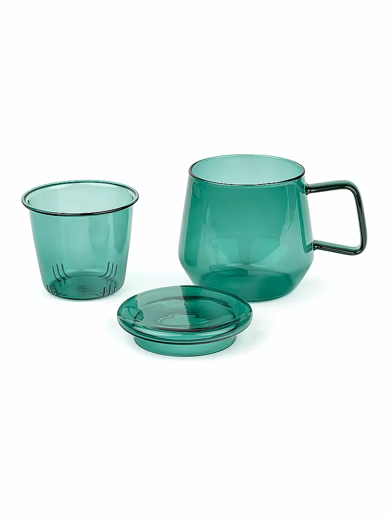 BREDEMEIJER | Tetera TEA FOR ONE LIVORNO 0,35l Vidrio Verde Jade | grün