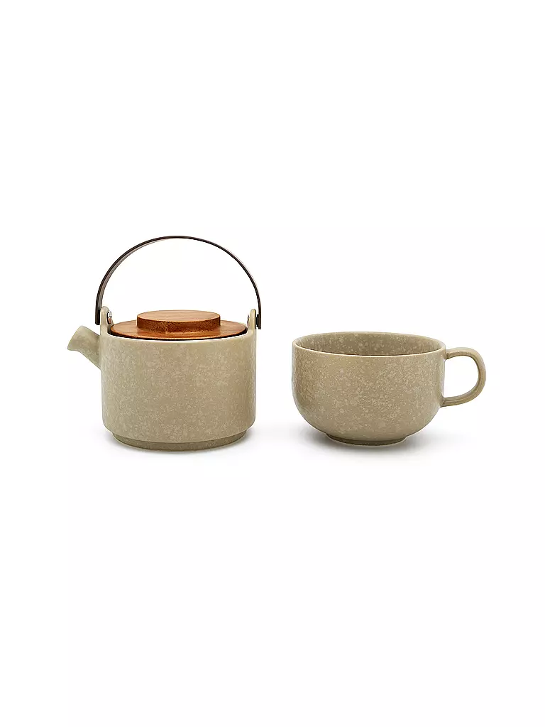 BREDEMEIJER | Tetera TEA FOR ONE UMEA 0,5l Gris Arcilla / Bamb | camel