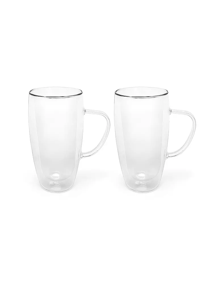 BREDEMEIJER | Vaso de doble pared para capuchino/latte macchiato, juego de 2, 0,4 l | Transparente