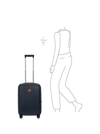 BRICS | Trolley de cabina de 55 cm expandible TAORMINA Blue
