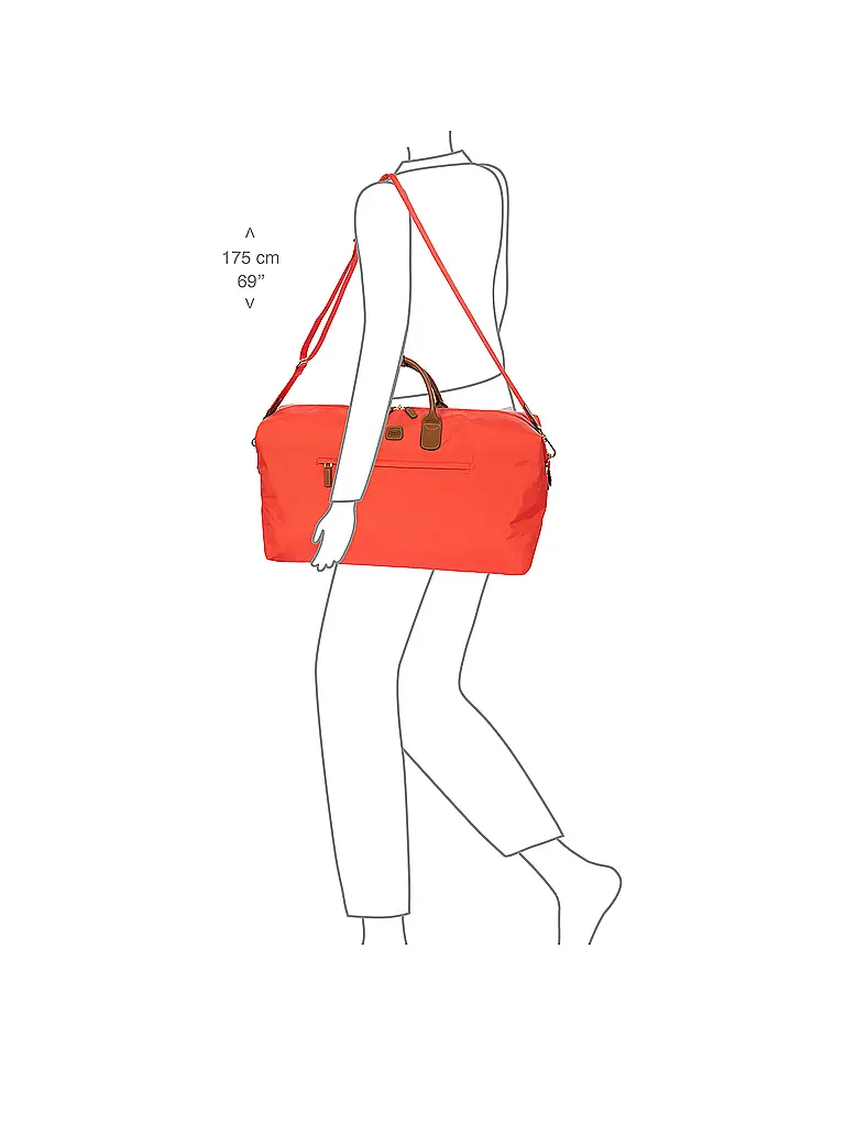 BRICS | Bolsa de viaje X-Travel 55cm Papavero / Poppy | Naranja