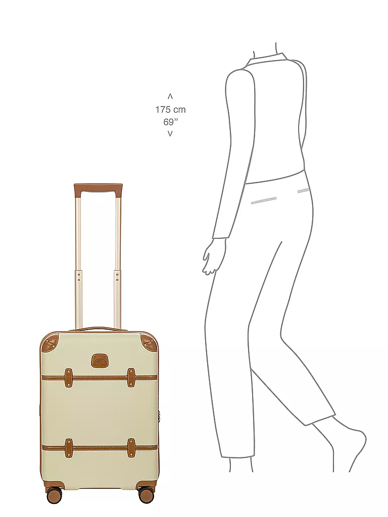 BRICS | Trolley rígido BELLAGIO 55cm crema | Beige