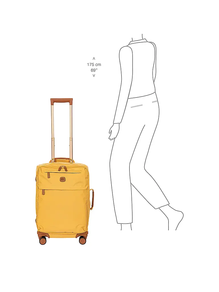 BRICS | Trolley X-Travel 55cm Miele / Honey | Amarillo